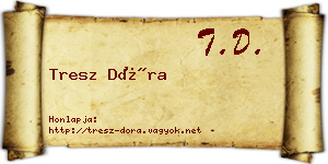 Tresz Dóra névjegykártya